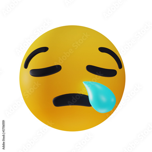 sleep emoji 3D Icon photo