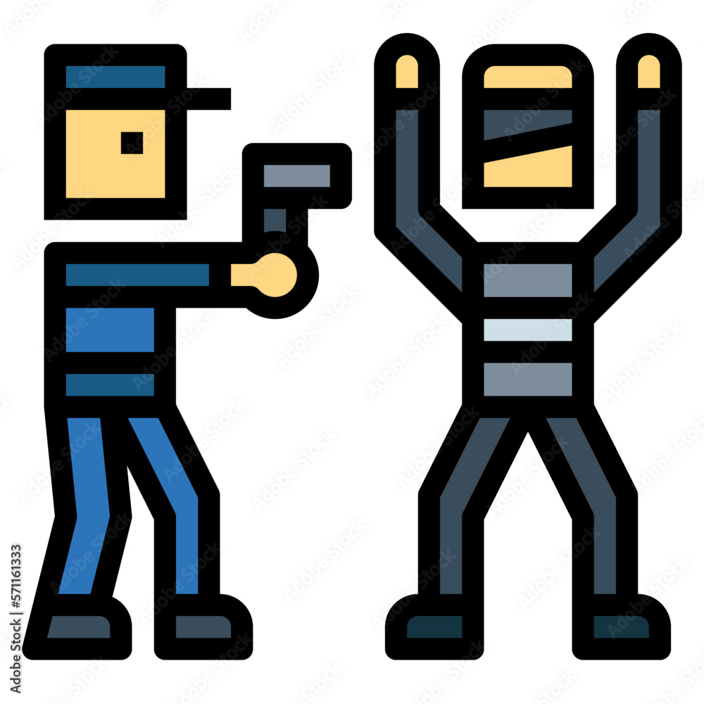 arrest filled outline icon style arrest filled outline icon style
