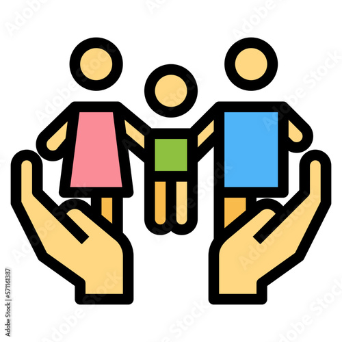 custody filled outline icon style