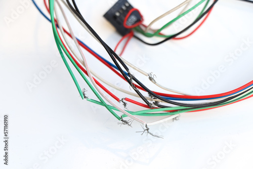 Electronic equipment parts are used to connect and dangerous