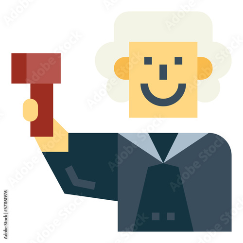 judge flat icon style