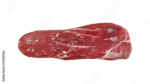 Photos Fresh paleron or chuck eye beef isolate on white background.