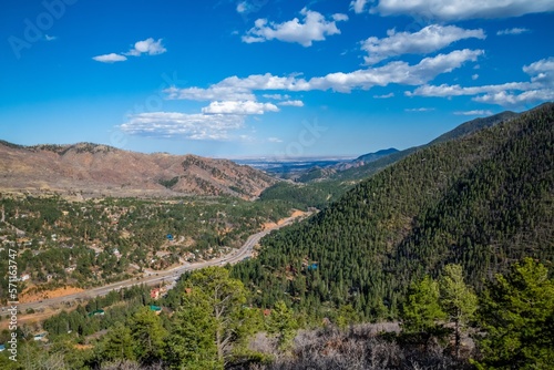 An overlooking view in Colorado Springs, Colorado