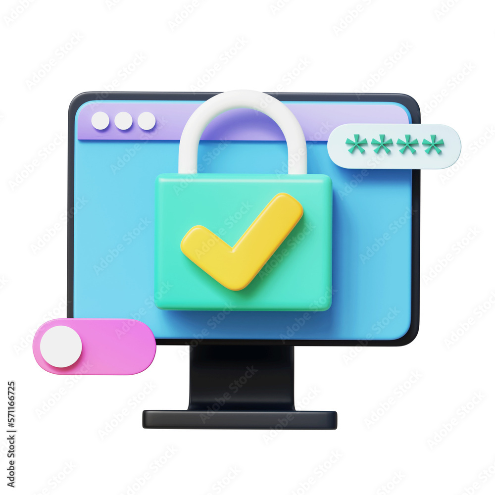 web encryption security 3D Icon web encryption security 3D Icon