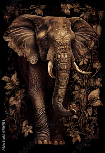 Elephant Tapestry - Generative AI
