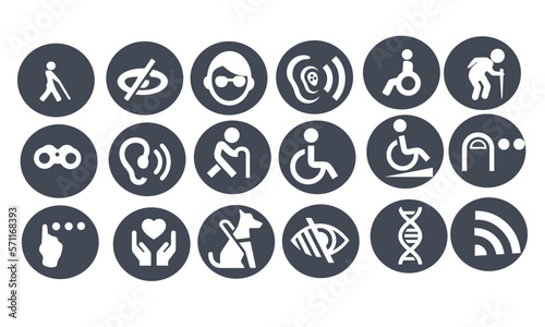 Disability Icons vector design