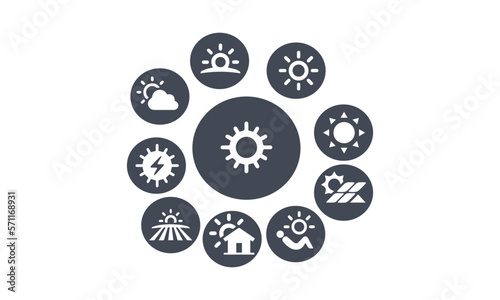 sun icons vector design 