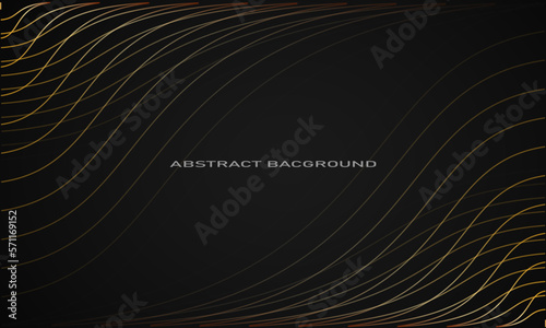 elegant background with curved golden lines