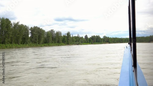 Video of a jet boat traveling down the Susitna River photo