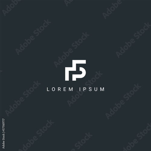 Minimal creative unique letter MP PM logo monogram icon design vector element