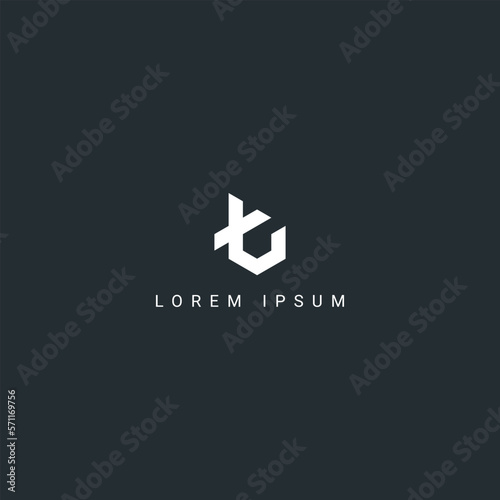 Minimal creative unique letter TB BT logo monogram icon design vector element.