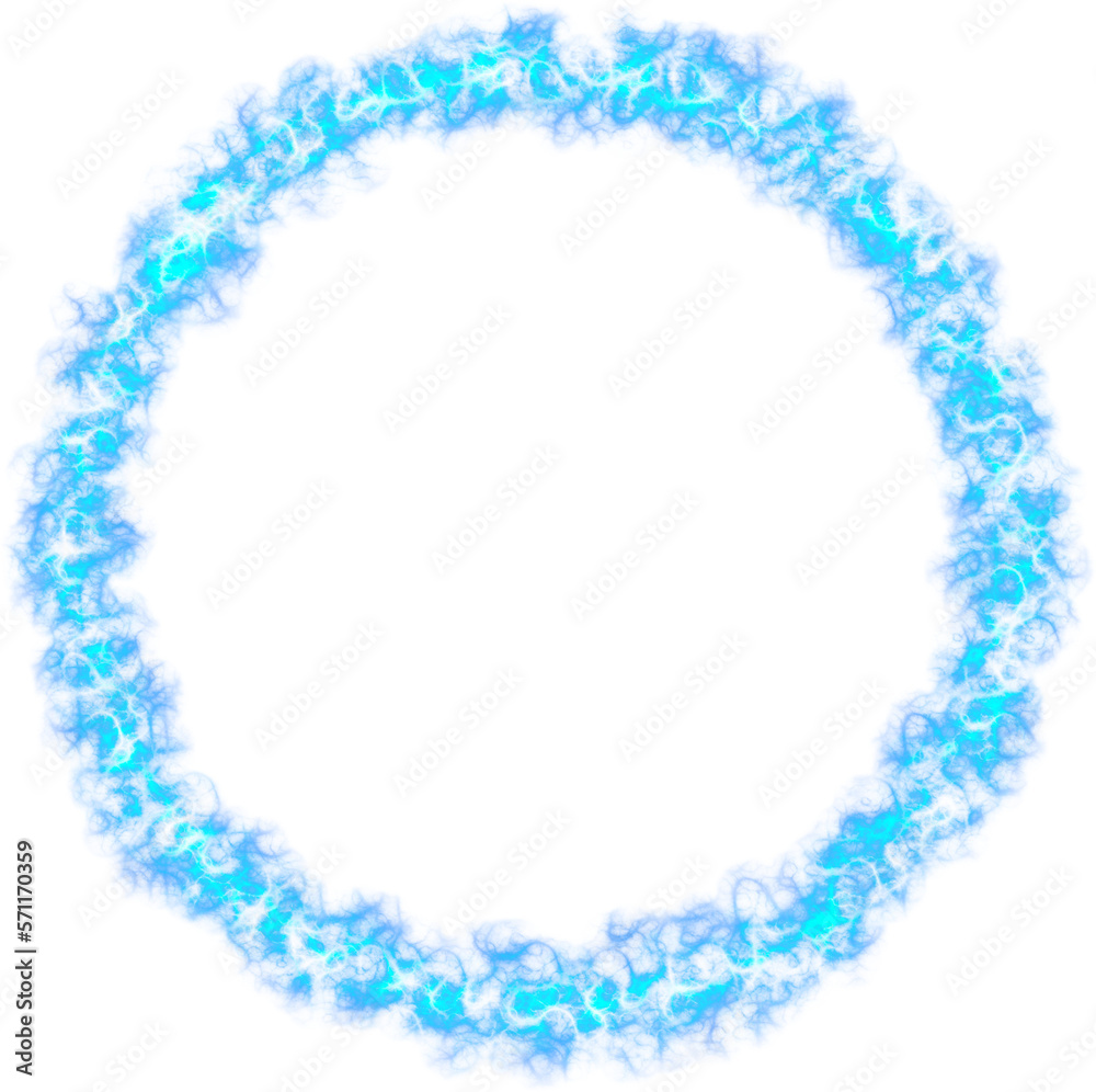 abstract blue fire circle frame abstract blue fire circle frame