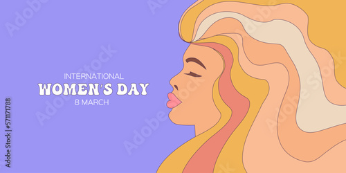 Seventies Groovy retro swirl hair sunburst with rays or stripes in the center retro 60s 70s. Summer sunshine. Pastel color. International Womens day. 8th March Day. Mothers day.