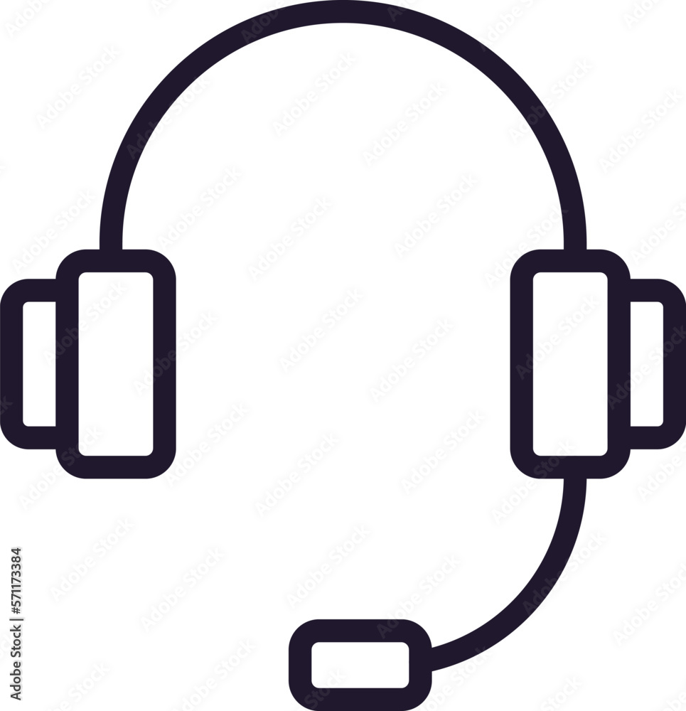 Single line icon of headphones on isolated white background. High quality editable stroke for mobile apps, web design, websites, online shops etc. Single line icon of headphones on isolated white background. High quality editable stroke for mobile apps, web design, websites, online shops etc.