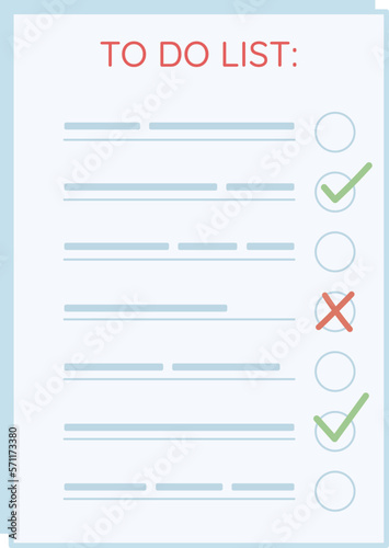 To do list semi flat color vector object. Planner for work and daily life. Editable item on white. Simple cartoon style illustration for web graphic design and animation. Quicksand Medium font used