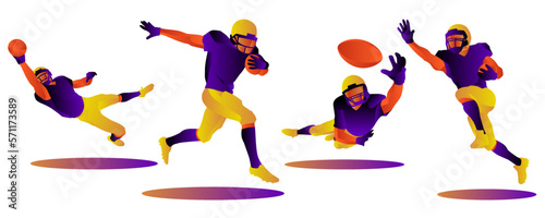 American football player man in action