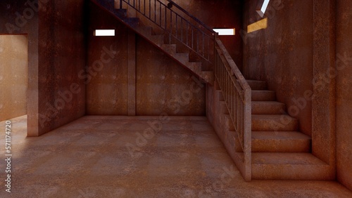 room with stair liminal space