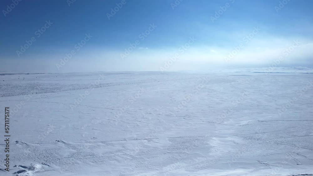 ice steppe in winter. All under the snow. High quality 4k footage ice steppe in winter. All under the snow. High quality 4k footage