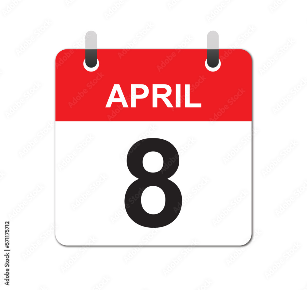April calendar icon. Calendar icon design. April calendar icon. Calendar icon design.