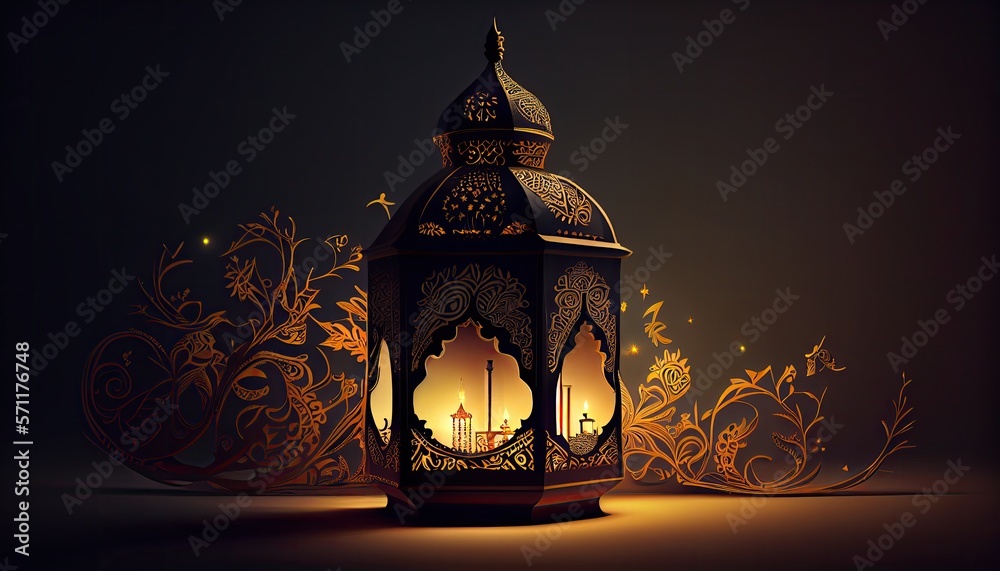 ramadan of celebration background. generative ai