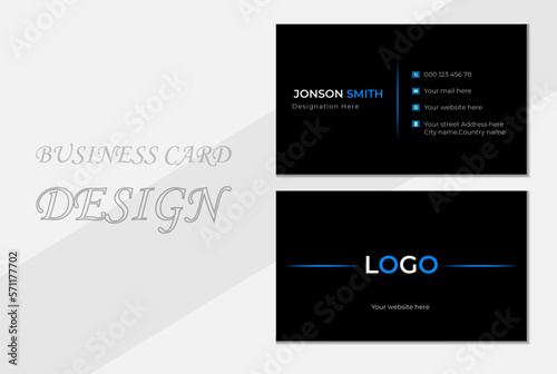 Modern Business Card. Luxury Business Card. Creative and Clean Business Card Template.
