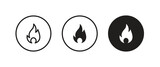 Fire flame icon vector template. Hot caution or spicy food. Vector logo symbol for oil, gas and energy concept flat design