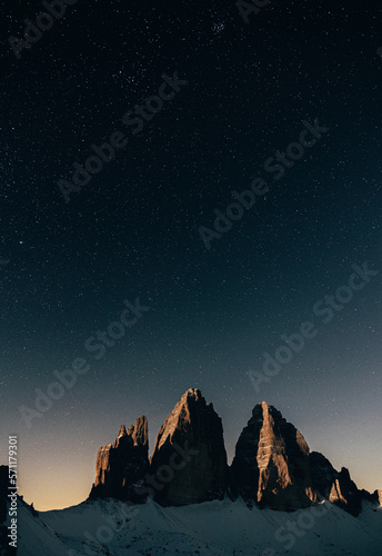 Night in tre cime di lavaredo