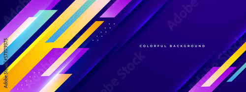 Abstract blue purple background with geometric panel