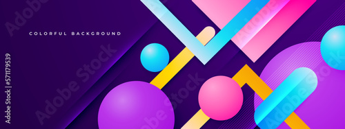 Abstract purple background with geometric panel