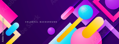Abstract purple background with geometric panel