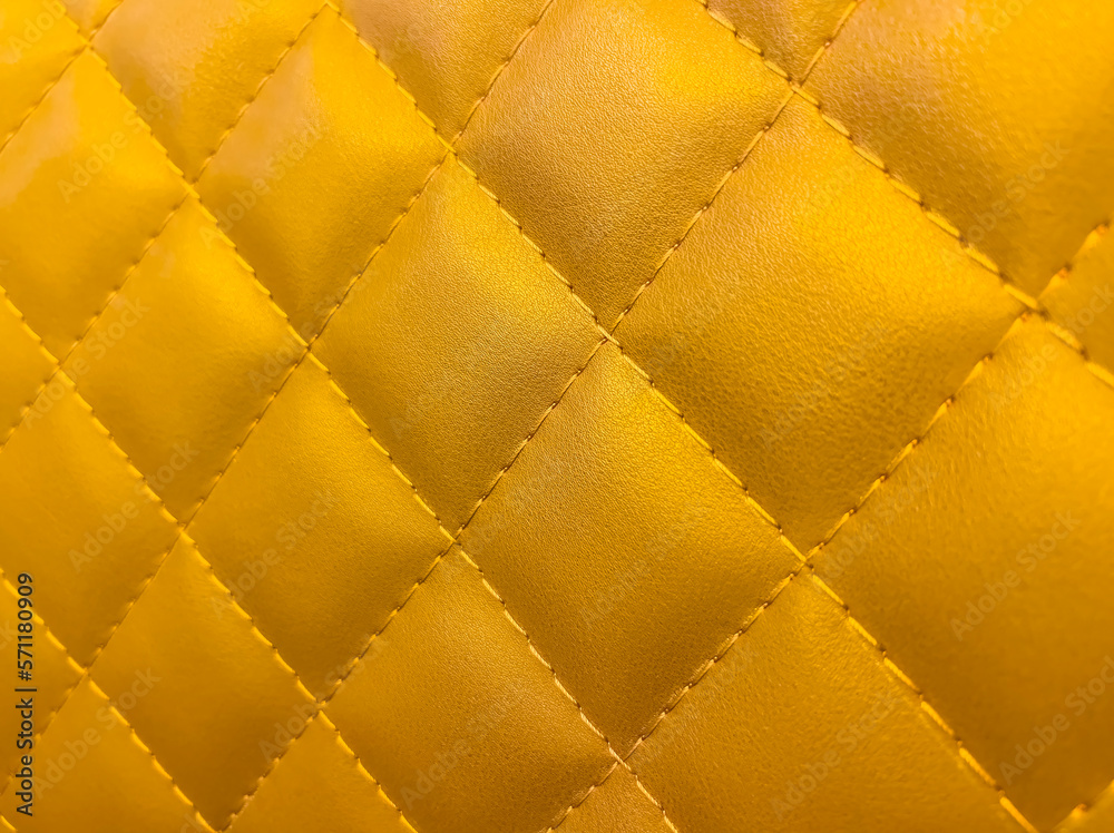 Brown leather texture. Part of perforated leather details. Orange