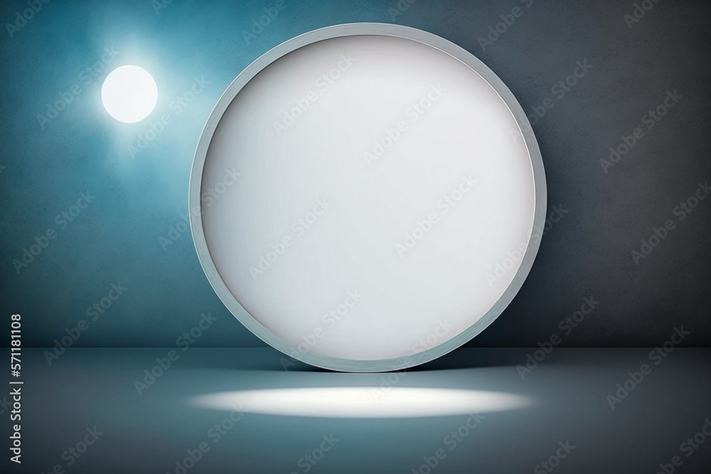 Empty white round layout on grey background. AI Generated. Empty white round layout on grey background. AI Generated.