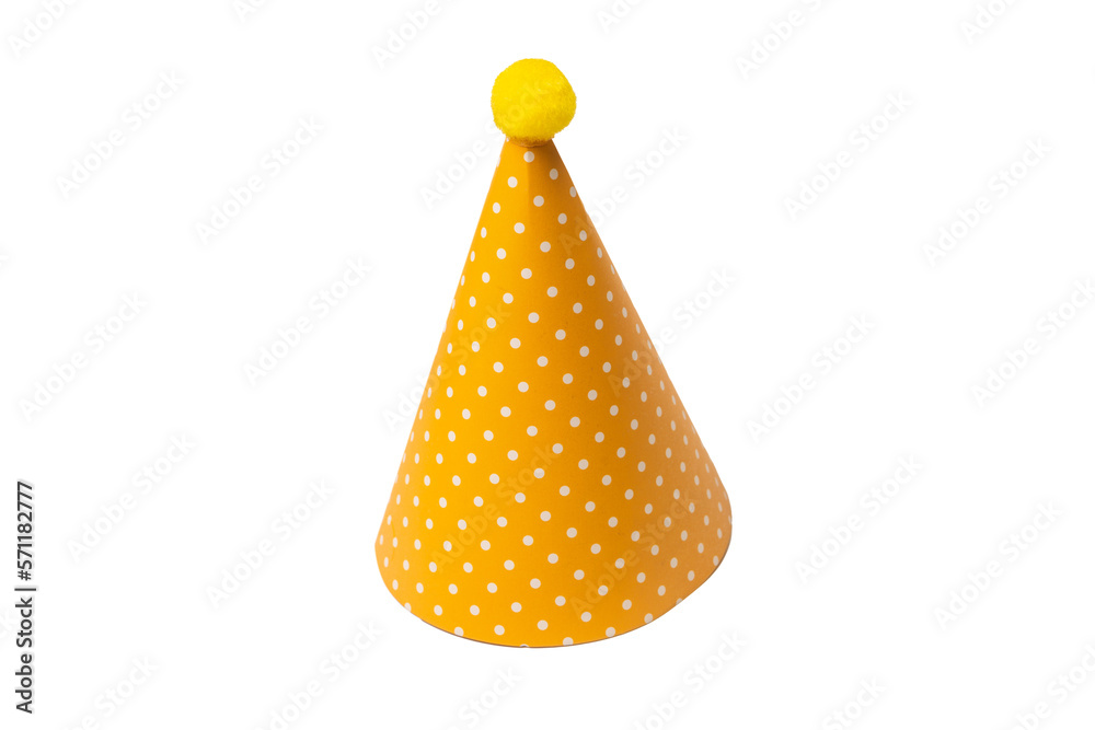 Bright and colorful birthday cap isolated on a white background. Bright and colorful birthday cap isolated on a white background.
