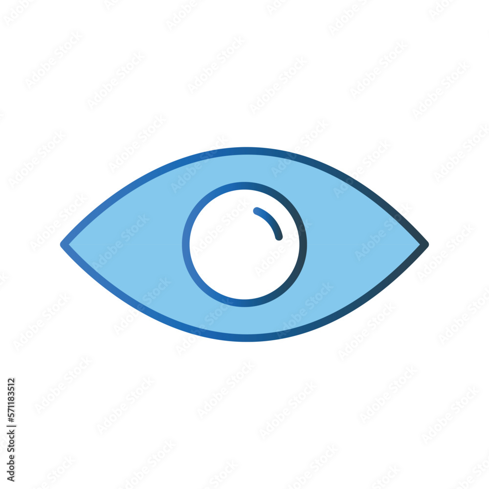 Monitoring icon illustration. eye icon. icon related to security. Lineal color icon style. Simple vector design editable Monitoring icon illustration. eye icon. icon related to security. Lineal color icon style. Simple vector design editable