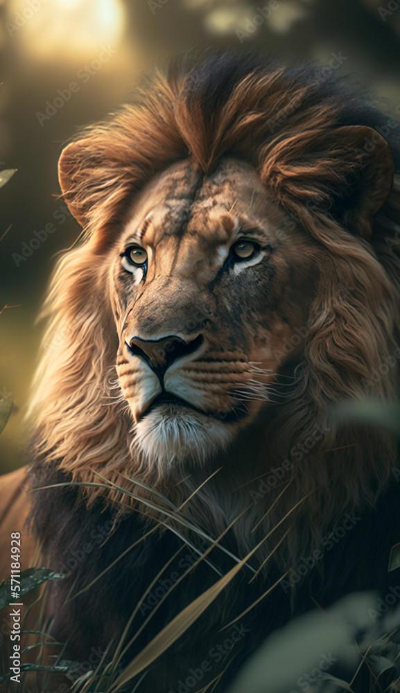 Lion, Generative AI, Illustration Lion, Generative AI, Illustration