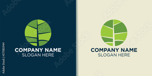 simple tree logo design vector, forest logo inspiration