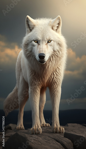 White Wolf, Generative AI, Illustration