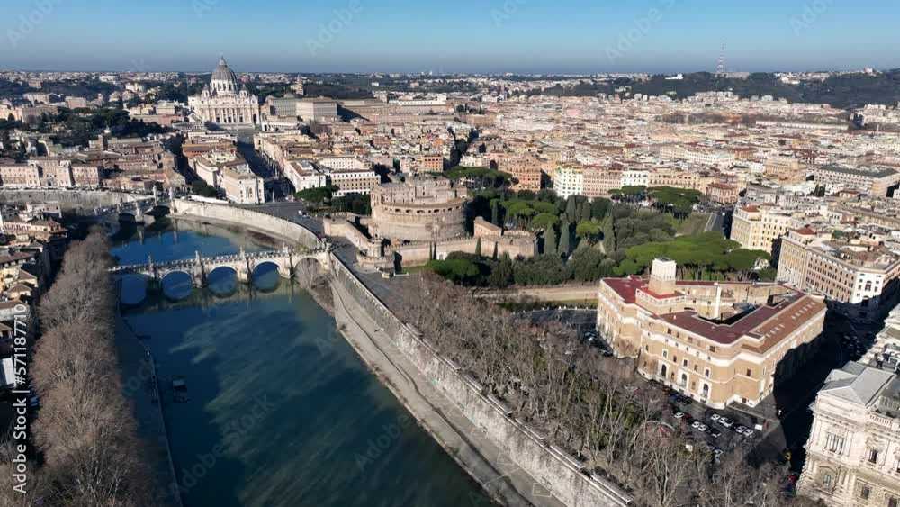 I Ponti Sul Fiume Tevere A Roma Italia Vista Dall alto Del Tevere I 