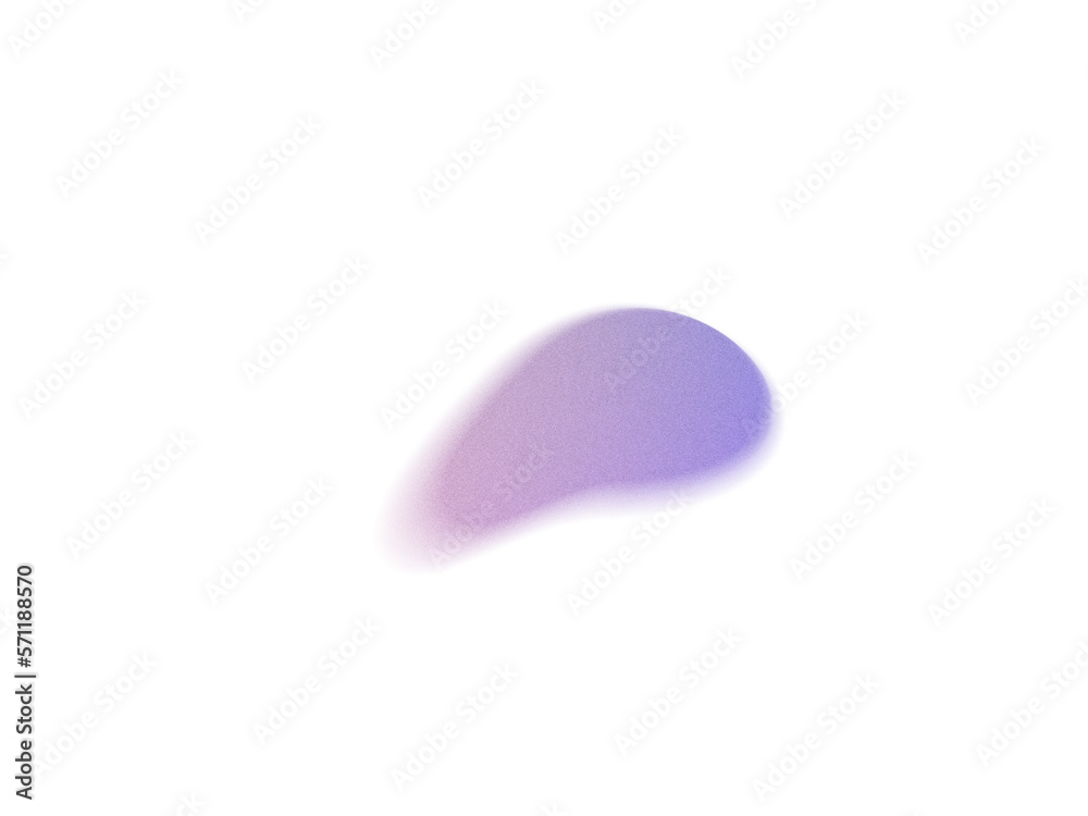 Grainy Gradient Textured Blob Shapes. Abstract Transparent PNG element. Trendy design resources,  blue pink and lilac color. Modern design trends.