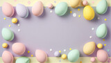 Pastel Easter Background with lots of empty space, Generative AI