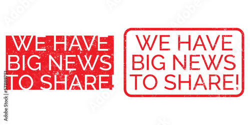We Have Big News Announcement. Vector Speech Balloon.