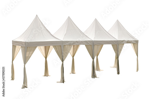 white event tents isolated on background