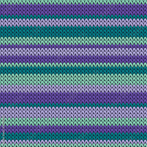 Handmade horizontal stripes christmas knit