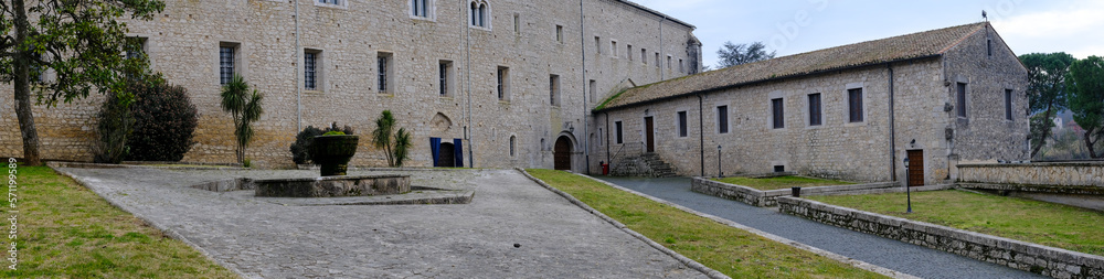 Panoramic view of the ancient abbey of Casamari, Lazio Italy Panoramic view of the ancient abbey of Casamari, Lazio Italy