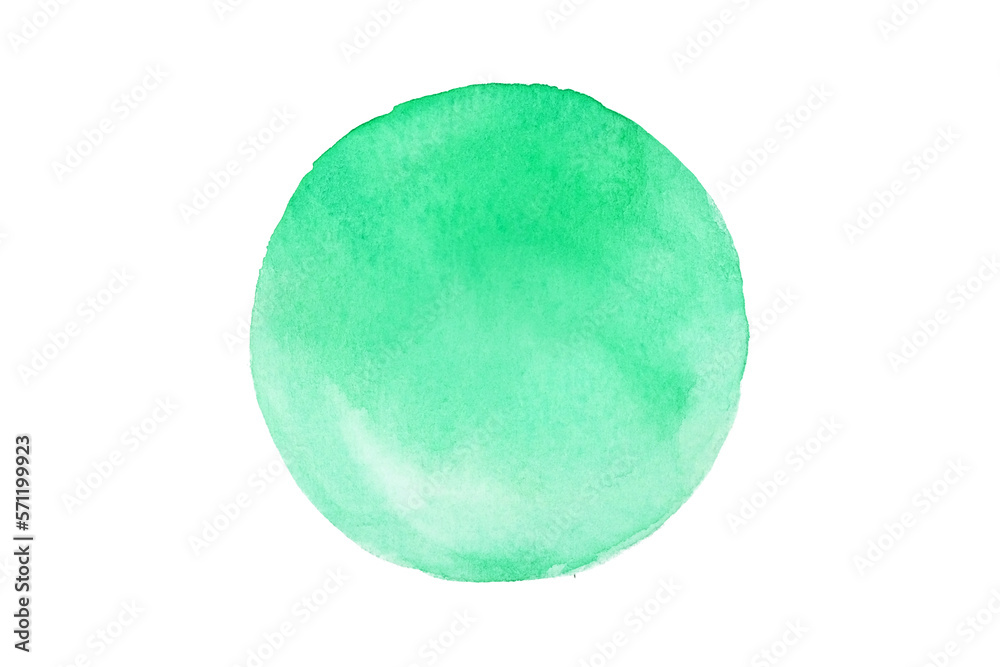 Green watercolor circle, background, element Green watercolor circle, background, element