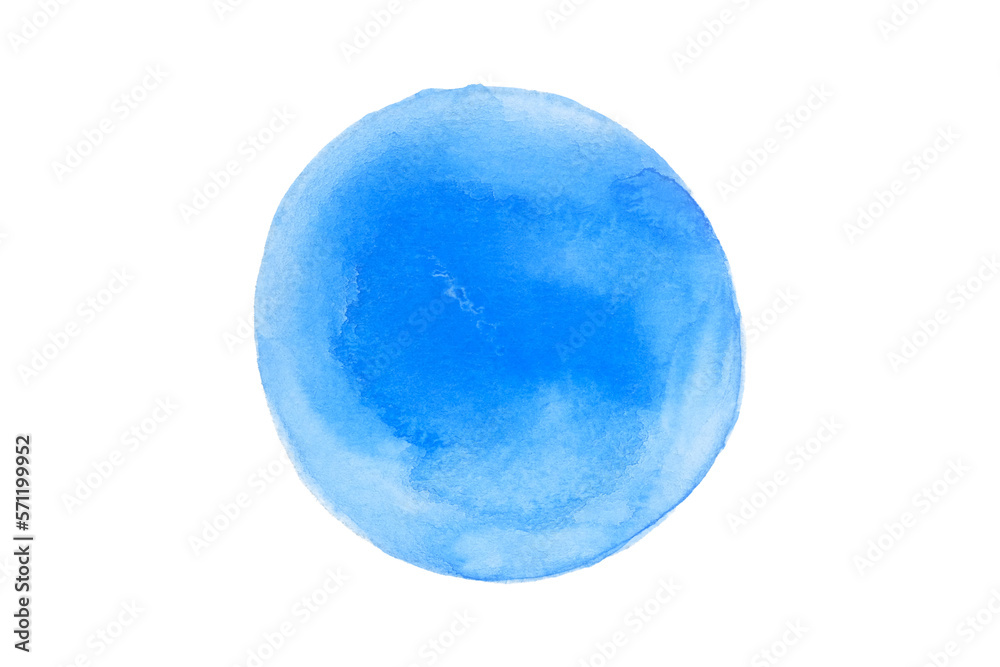 Blue watercolor circle, background, element