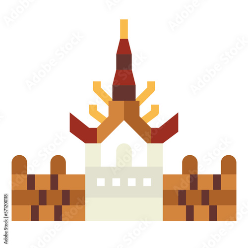 mandalay palace flat icon style