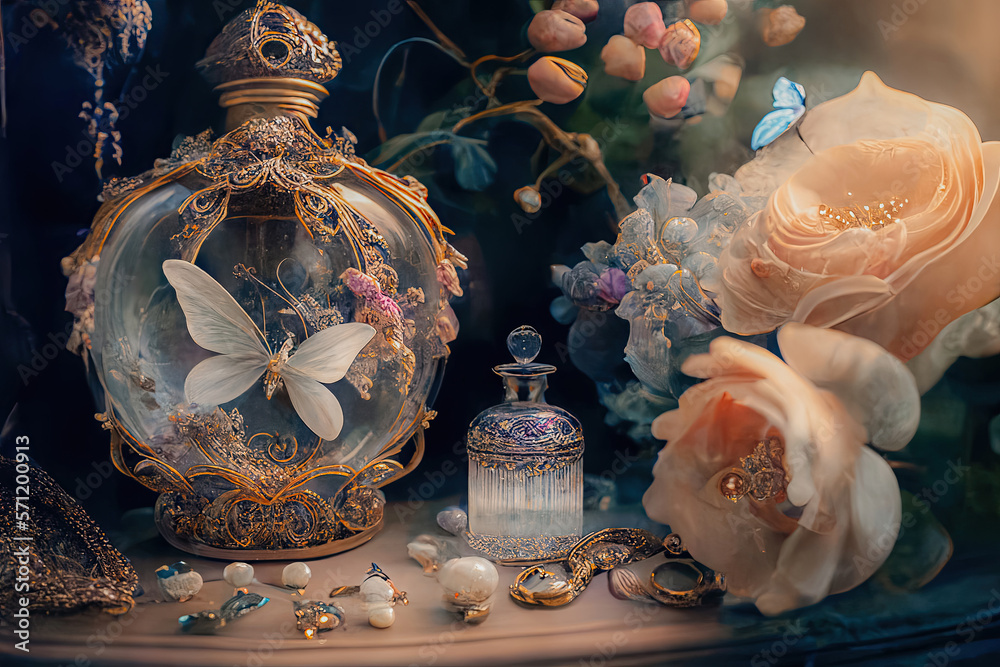 magical objects from fairy land generated with AI Stock Illustration ...