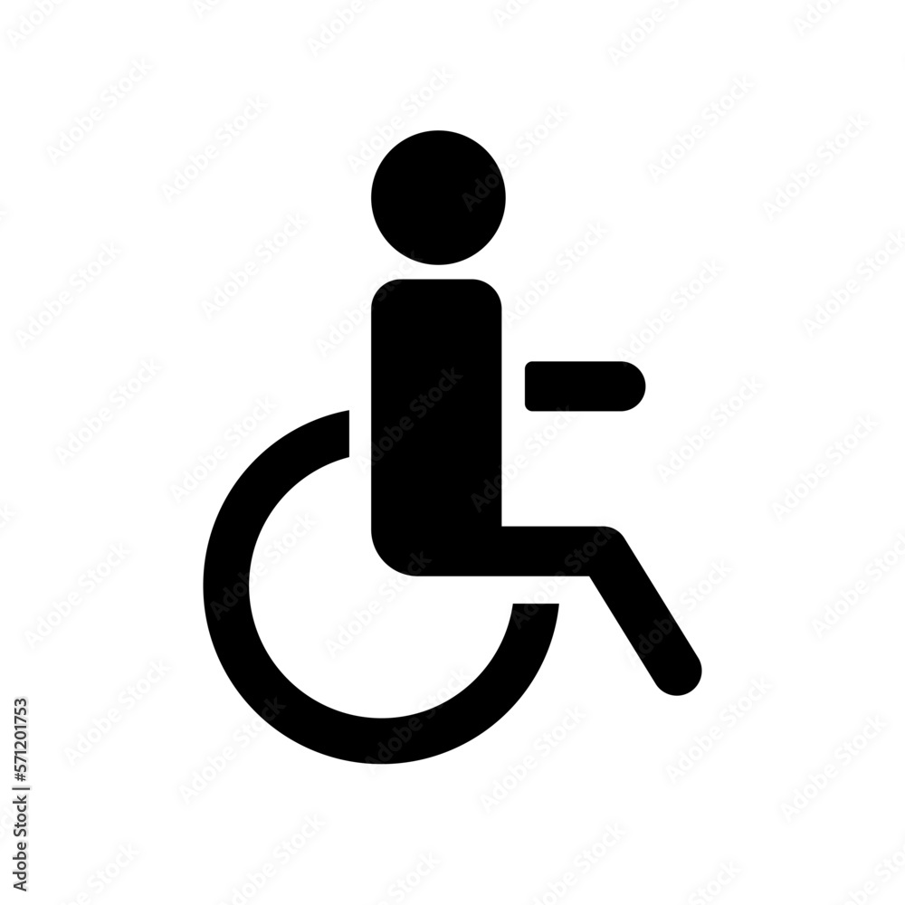 Vector image of a disabled person's badge Vector image of a disabled person's badge