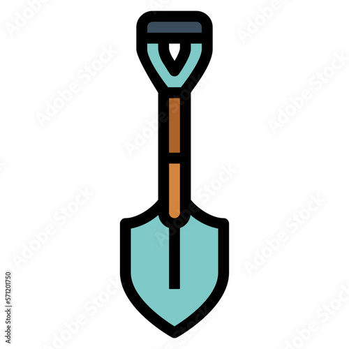 spade filled outline icon style